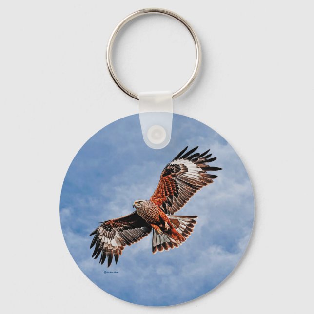 Soaring Red Kite Keychain (Front)