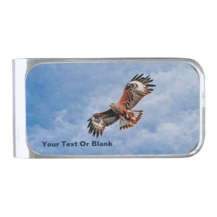 Soaring Red Kite Silver Finish Money Clip