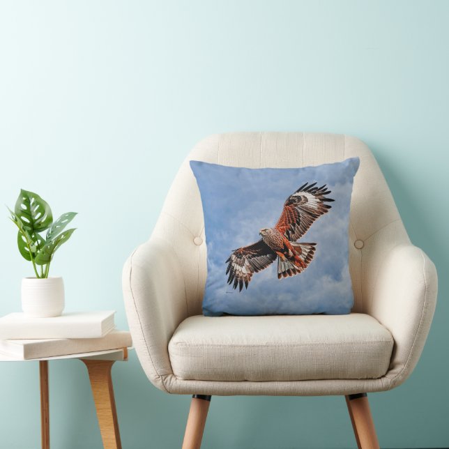 Soaring Red Kite Throw Pillow (Chair)