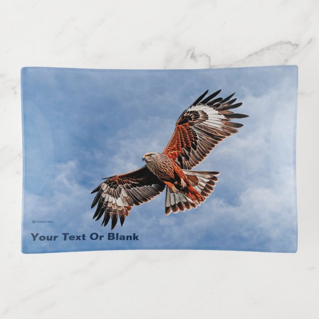 Soaring Red Kite Trinket Tray (Front)