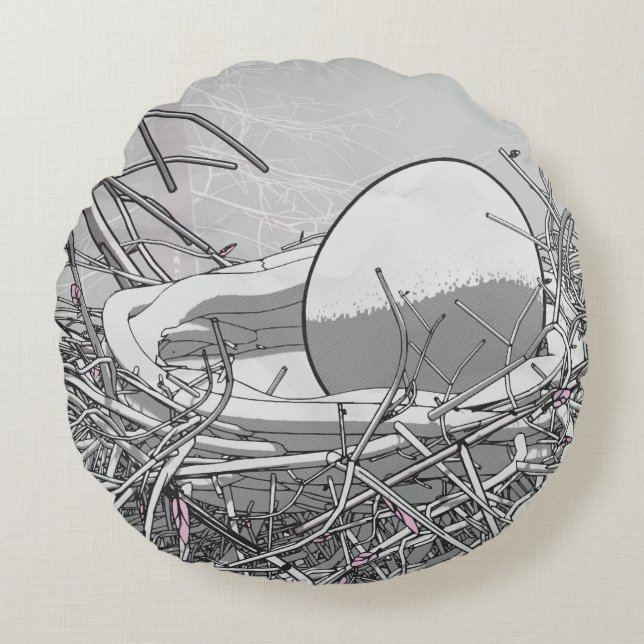 Soaring Round Pillow (Front)