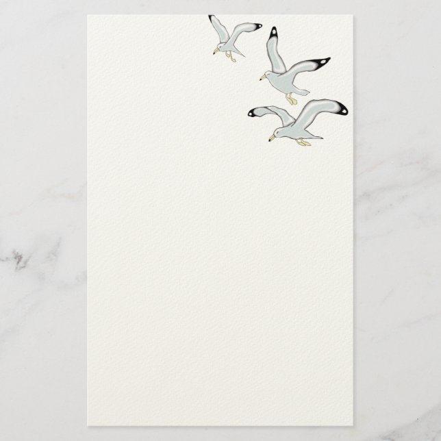 Soaring Seagulls Stationery (Front)