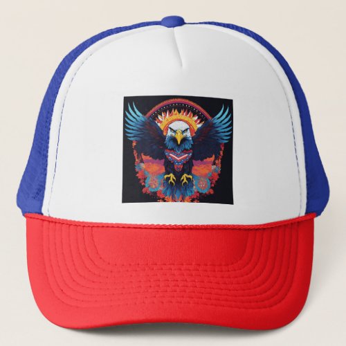soaring style Eagle Emblem Collection Trucker Hat