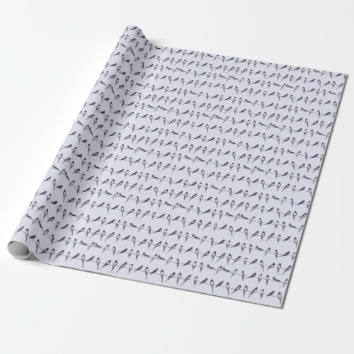 Soaring Swallows Bird Pattern Bliss Wrapping Paper