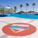 Soaring Through the S-Shield Beach Towel<br><div class="desc">Unleash the heroic energy of the Man of Steel with this bold and inspiring design! A silhouette of Superman rockets skyward, leaving a brilliant trail through a vibrant sky, all framed within his iconic “S” emblem. The deep red backdrop contrasts beautifully with the sky blue and golden hues peeking through...</div>