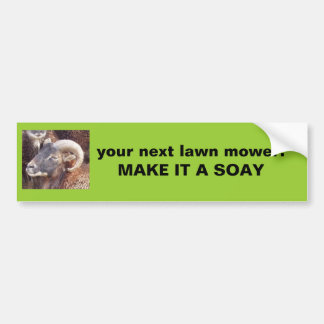 soay ram, your next lawn mower: MAKE IT A SOAY Bumper Sticker