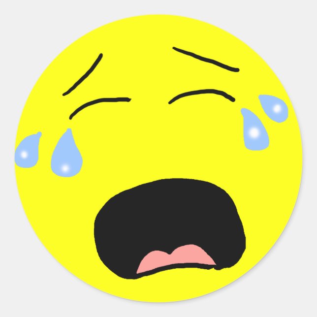 Sobbing Face Sticker (Front)
