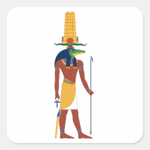 Sobek Crocodile  God Square Sticker