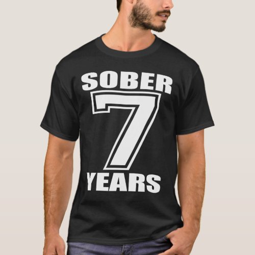 Sober 7 Years White on Dark T_Shirt
