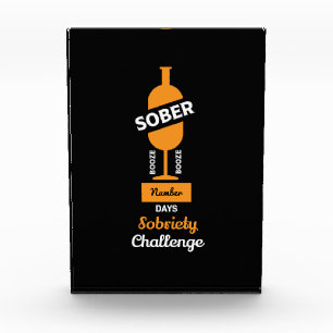 Sober AF Alcoholic Addict Recovery   Acrylic Award