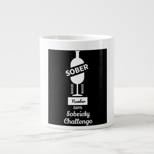 Sober AF Alcoholic Addict Recovery   Giant Coffee Mug