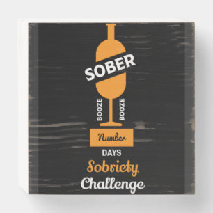 Sober AF Alcoholic Addict Recovery Rehab   Wooden Box Sign