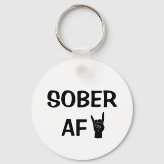 Sober AF Keychain, Addiction Recovery Gift Keychain