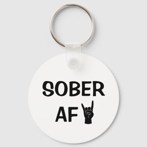 Sober AF Keychain Addiction Recovery Gift Keychain