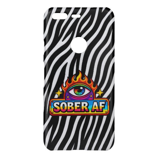 Sober AF Zebra Skin -  Uncommon Google Pixel Case (Back)