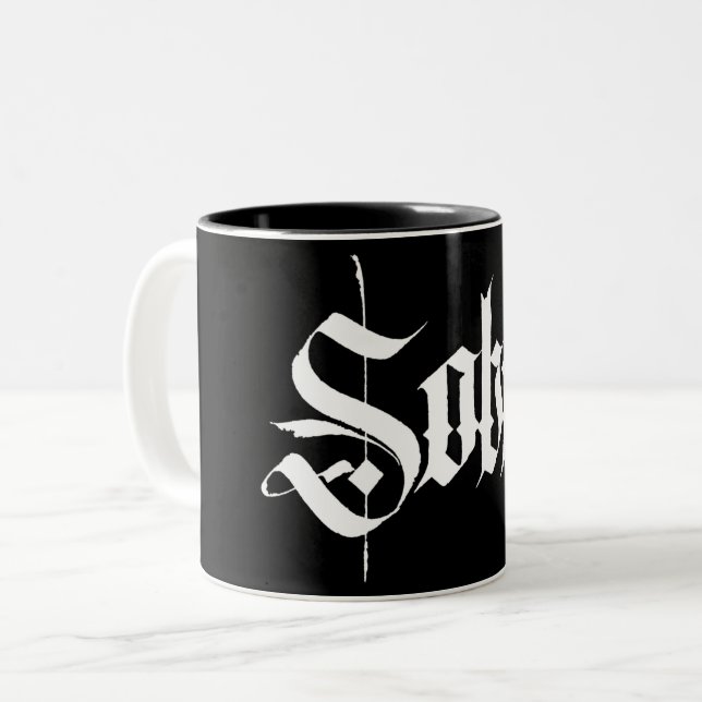 Sober Calligraphy Coffee Mug (Front Left)