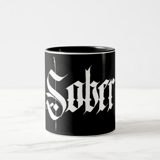 Sober Calligraphy Coffee Mug (Center)