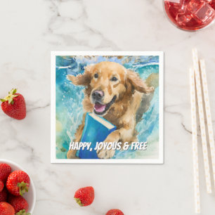 Sober Dog Big Book Recovery Custom Text Napkins