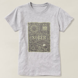 Sober Etched detailed poster graphic T-Shirt