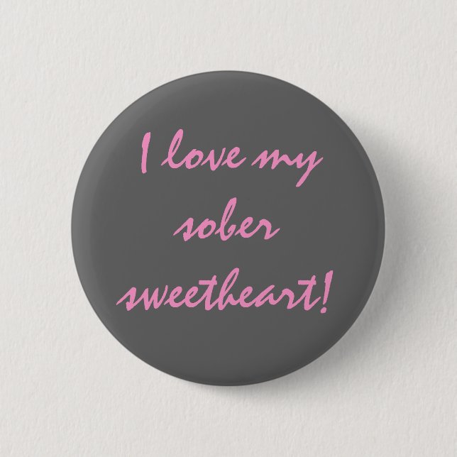 Sober Flair Pinback Button (Front)
