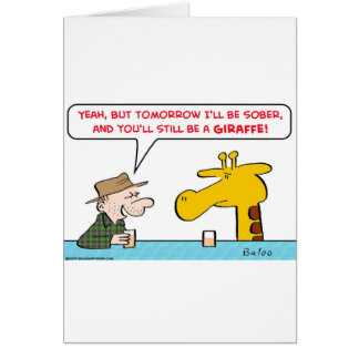 sober giraffe cards