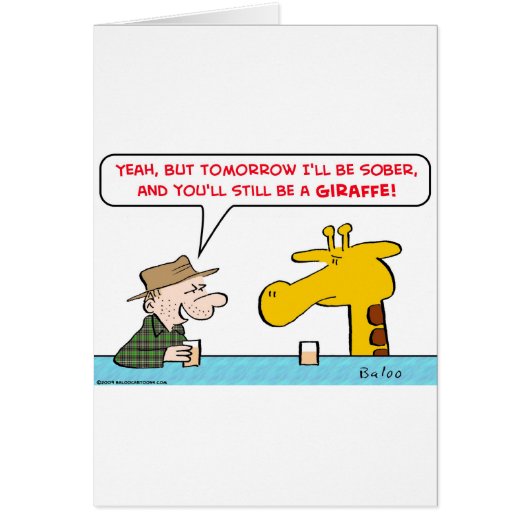 sober giraffe cards (Front)