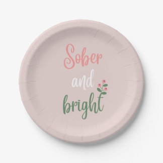 Sober Holiday Party Pink Themed Christmas Napkins Paper Plates