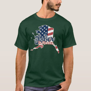 Sober In Alaska Vintage Texture TShirt
