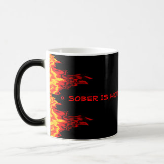 Sober is hot & on fire color morph mug