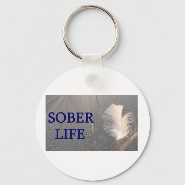Sober life Plume Keychain (Front)