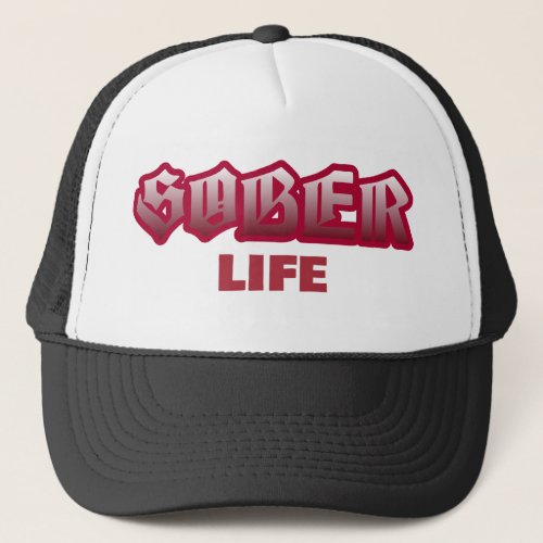 Sober Life Red Trucker Hat