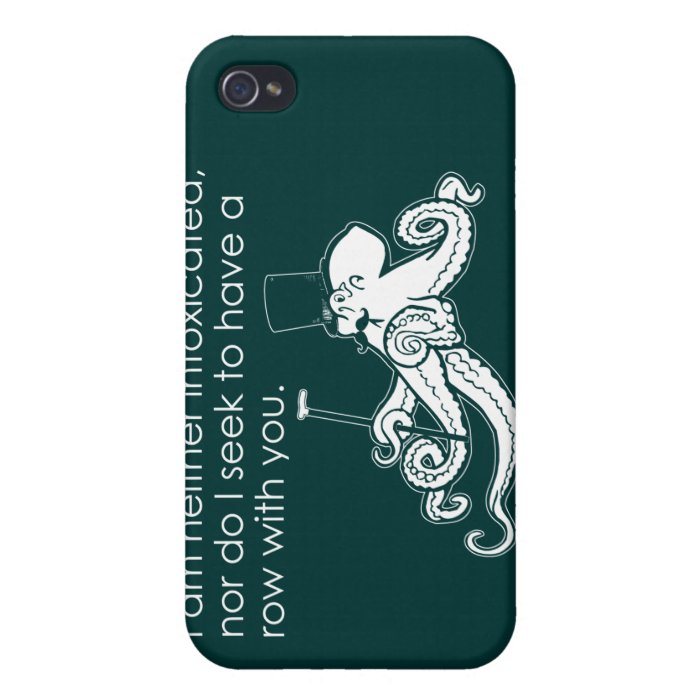 Sober Octopus Does Not Want to Fight You iPhone 4/4S Case