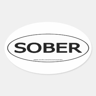 Sober Oval Sticker