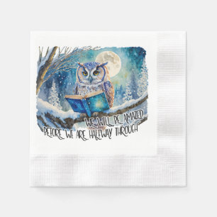 Sober Owl Reading Big Book Recovery Promises Napkins