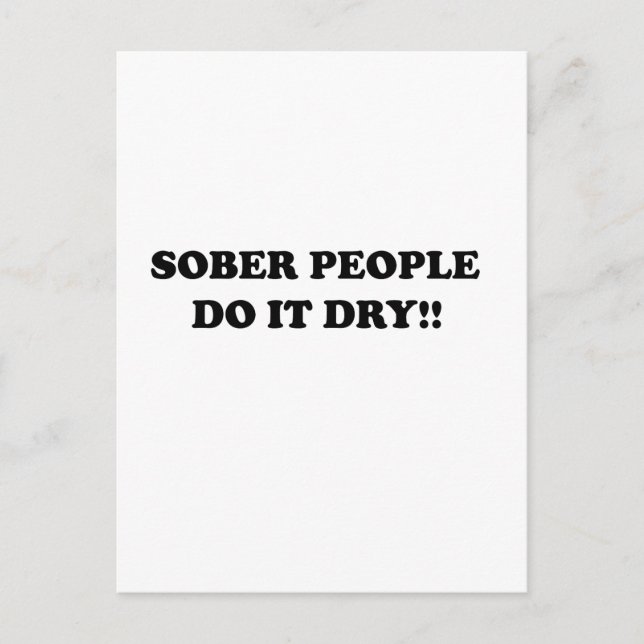 Sober Postcard (Front)