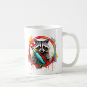 Sober, Raccoon, Alcohol-Free, non-alcoholic Coffee Mug