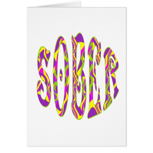 SOBER Retro 60’s Art Psychedelic Cards (Front)