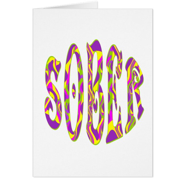 SOBER  Retro 60’s Art Psychedelic Cards (Front)
