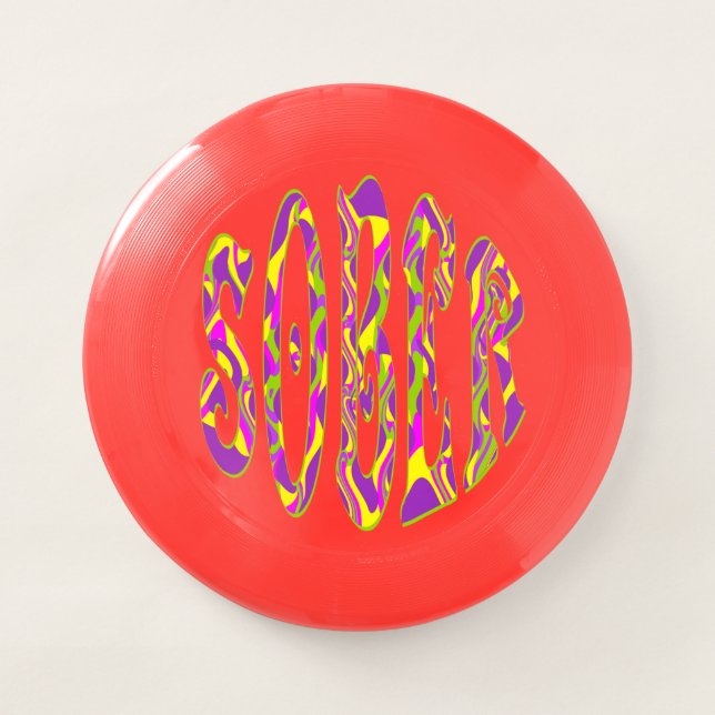 SOBER  Retro 60’s Art Psychedelic Wham-O Frisbee (Front)