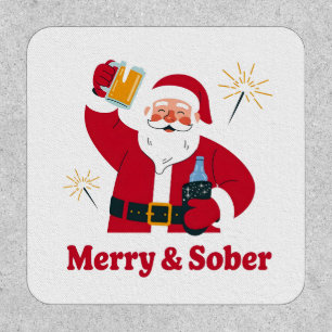 Sober Santa Sobriety Christmas Xmas Sober Patch