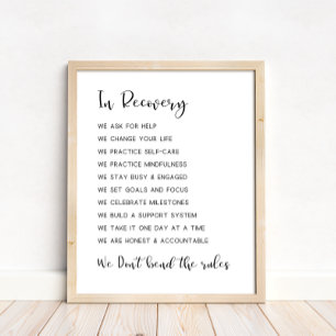 Sober Support, Addiction Recovery Poster