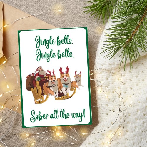 Sober Support Xmas Card Sobriety Greeting Card