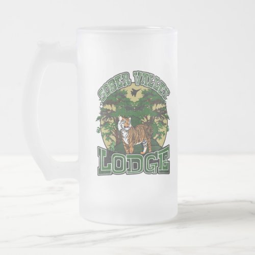 Sober Valley Lodge Frosted Glass Beer Mug