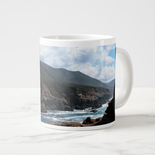 Soberanes Point, California Coastline Large Coffee Mug (Front Right)