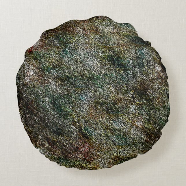 Sobras de tinta spray da cabine de pintura round pillow (Back)