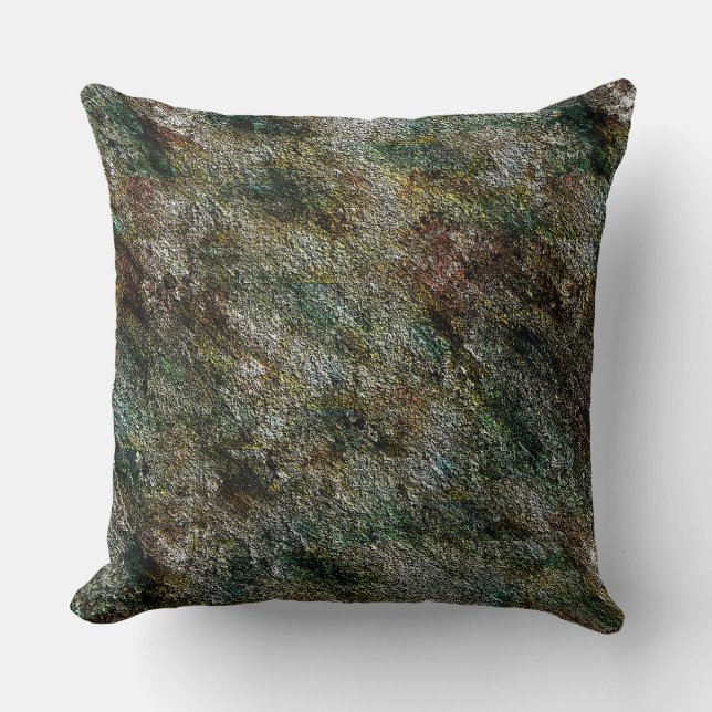 Sobras de tinta spray da cabine de pintura throw pillow (Front)