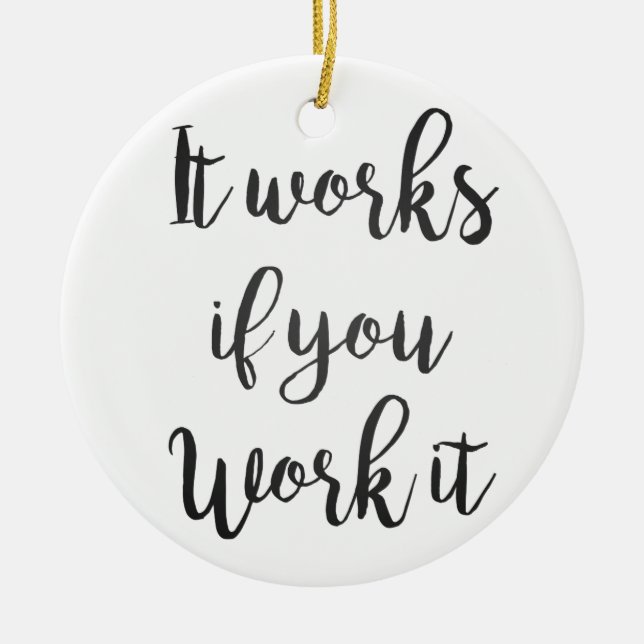 Sobriety 12 step recovery quote gift clean sober ceramic ornament (Front)