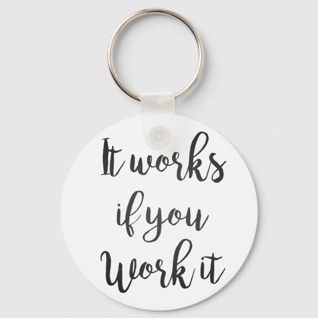 Sobriety 12 step recovery quote gift clean sober keychain (Front)