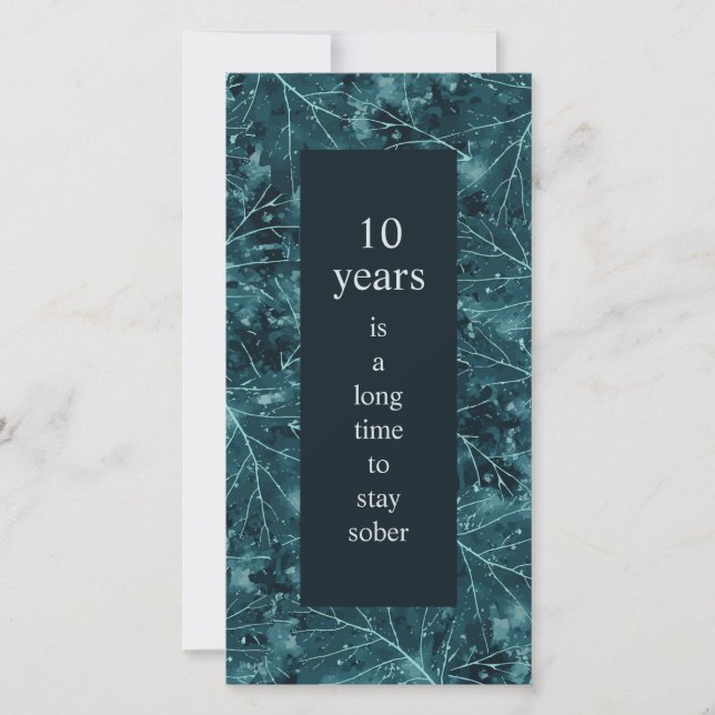 Sobriety Anniversary A Long Time to Stay Sober Car Card (Front)