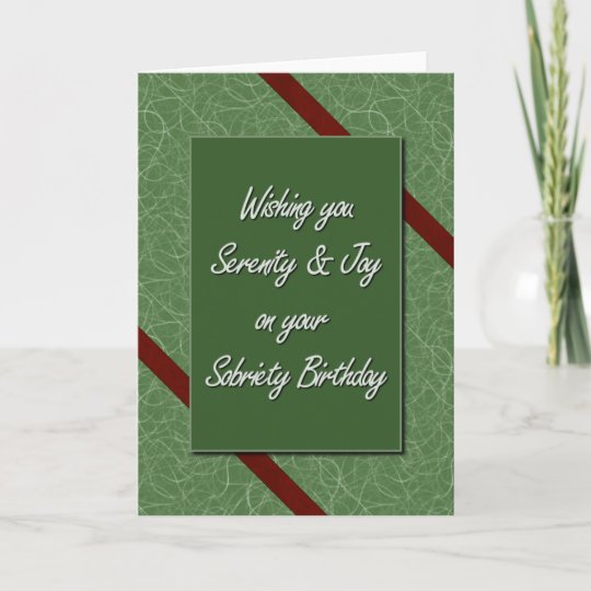 Sobriety Birthday Card | Zazzle.com
